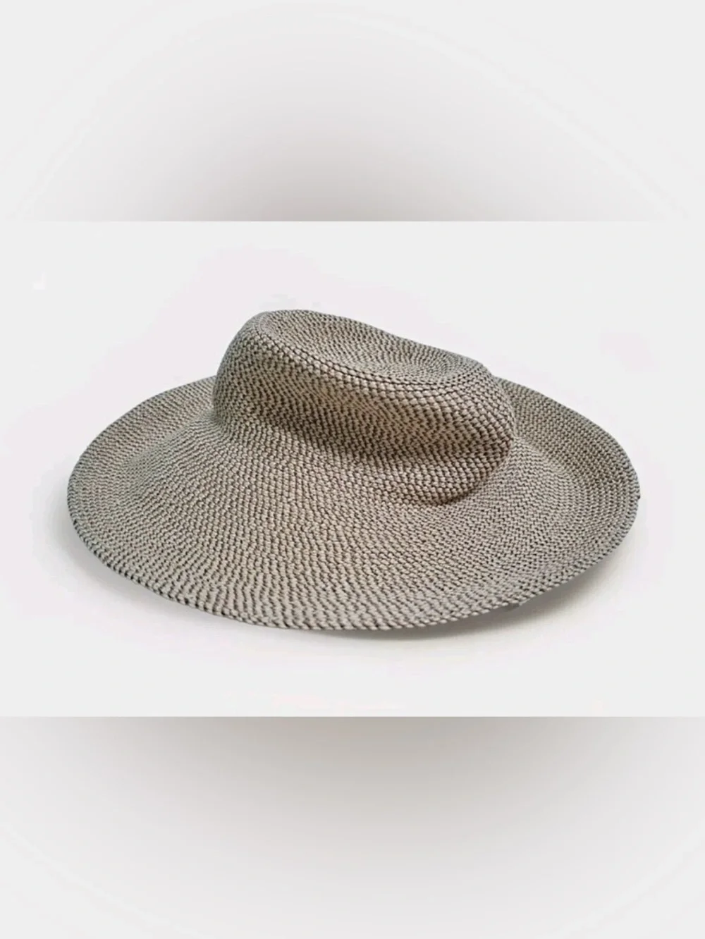 Eric Javits Hampton Bark Rollable Natural Wide Brim Sun Hat Packable 50+ UPF - Picture 6 of 10